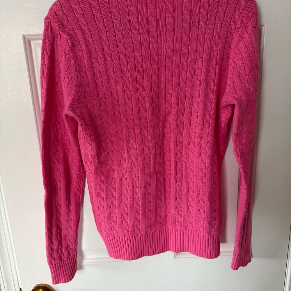 Lilly Pulitzer Vibrant Pink Cable Knit Sweater - Picture 2 of 3